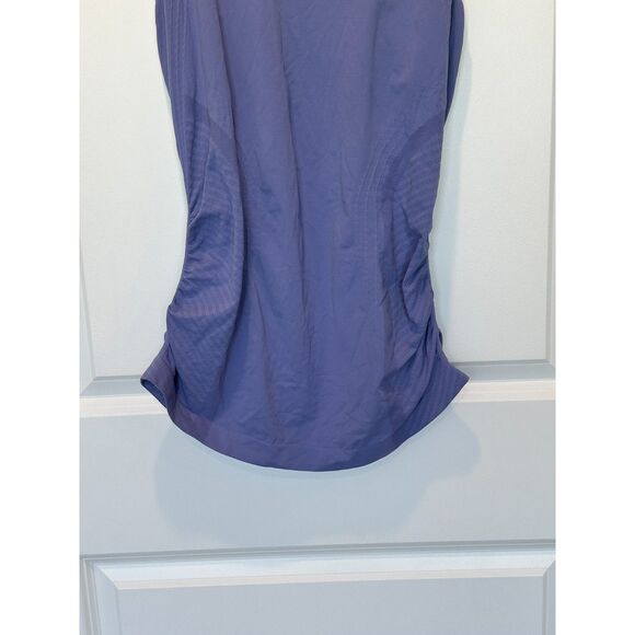 Athleta Ruched Side Racerback Tank Top Purple Size Large - Picture 2 of 9